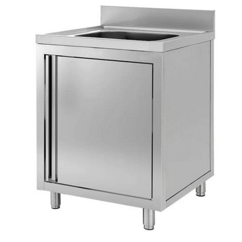 Lavello 60x60x85 acciaio inox 430 armadiato cucina ristorante pizzeria RS4872