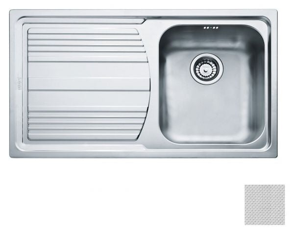 Lavello da cucina 1 vasca a destra ad incasso 86x50 cm acciaio inox modello logica line dekor 101.0086.240 franke