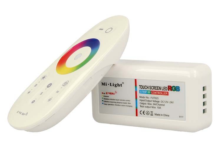 Led Controller Dimmer RGB Telecomando RF 2,4G Touch 12V 24V 6AX3