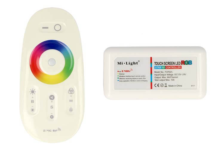 Led Controller Dimmer RGB Telecomando RF 2,4G Touch 12V 24V 6AX3