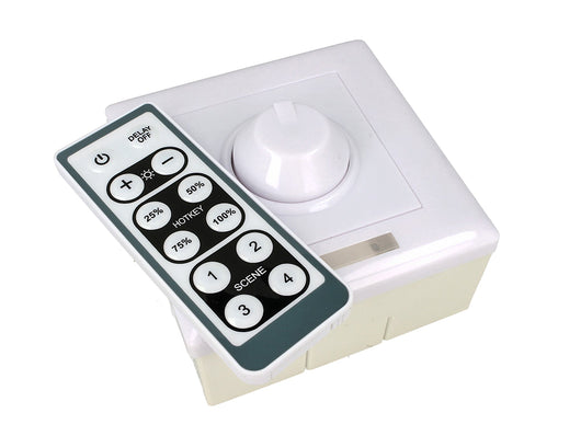 Led Dimmer 0-10V 220V Con Rotella e Telecomando Infrarossi Scatola 86X86 Inclusa