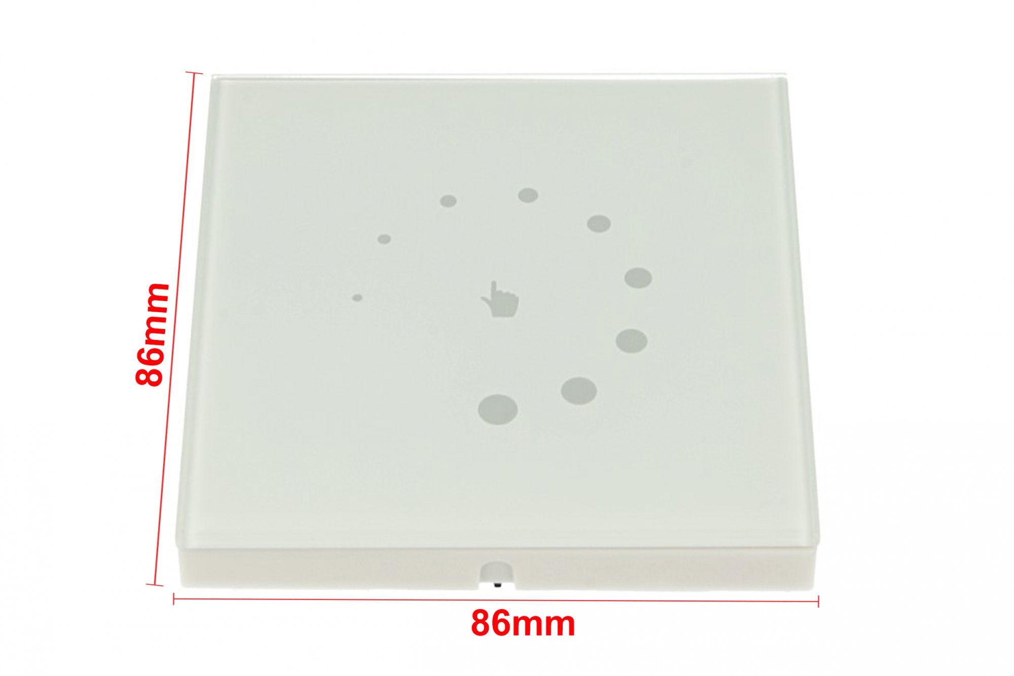 Led Dimmer PWM Touch 12V 24V 8A Da Incasso A Muro 86X86mm