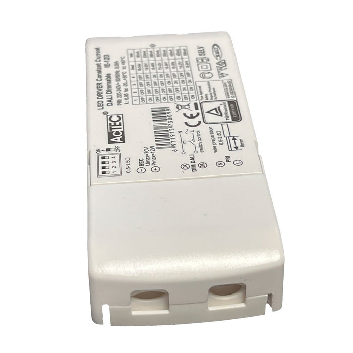 Led Driver 12W Dimmerabile DALI 2 Push Dimming Corrente Costante Configurabile 180mA 230mA 260mA 300mA 350mA 400mA 450mA 500mA