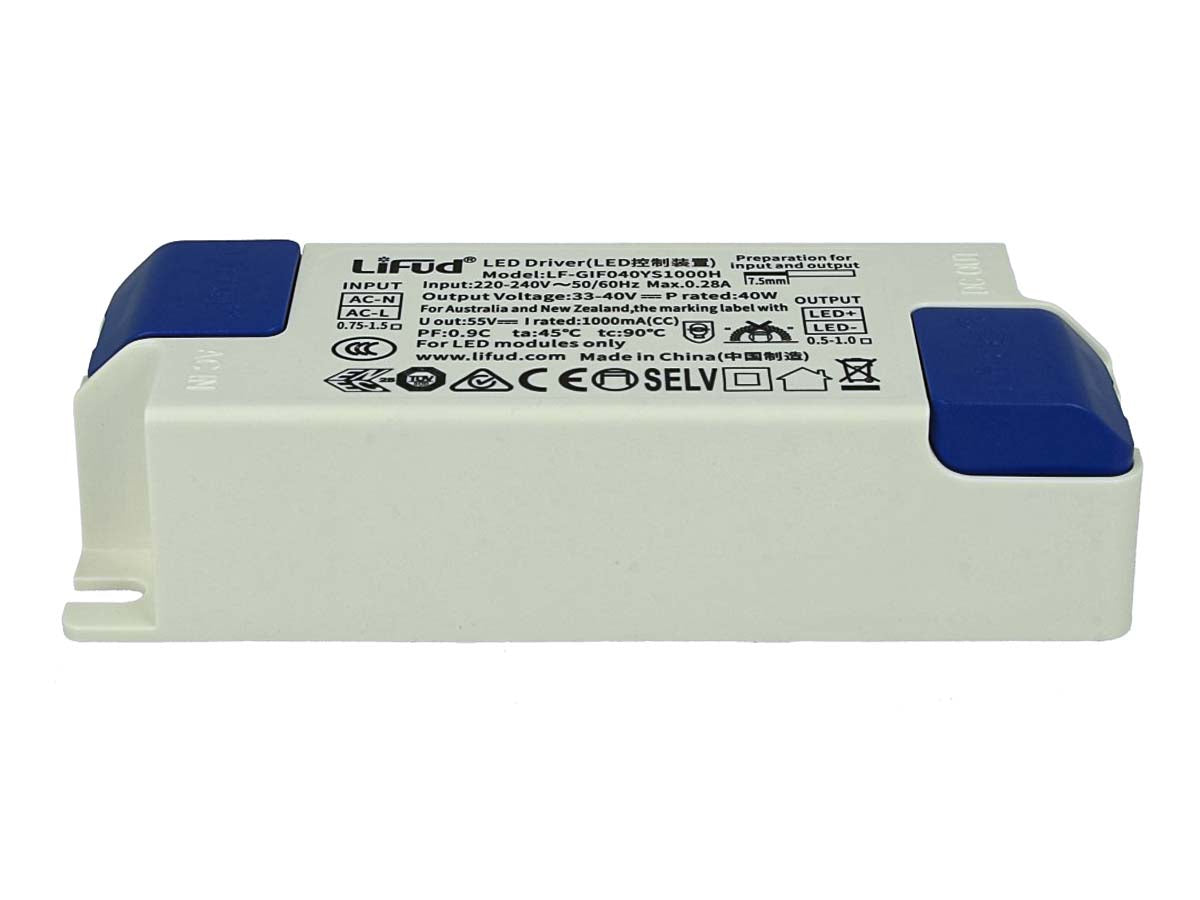 Led Driver CC 1000mA 33V-40VDC 40W Alimentatore Corrente Costante 1000mA Per Pannello Led 60X60cm