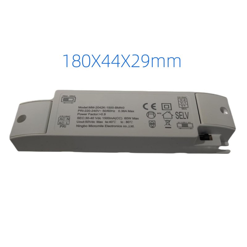 Led Driver CC 60W 1500mA o 30W 750mA 30V-40VDC Alimentatore Corrente Costante Per Pannello Led CCT 60X60cm 120X30cm