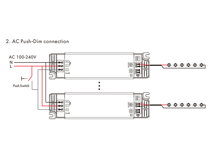 Led Driver CC Dimmerabile 15W Pulsante + RF Corrente Costante Modulare 150mA 200mA 350mA 400mA 450mA 500mA 650mA 700mA PT-15A