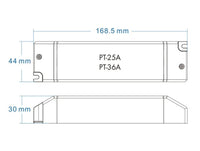 Led Driver CC Dimmerabile 25W Pulsante + RF Corrente Costante Modulare 250mA 300mA 350mA 400mA 500mA 600mA 700mA 900mA PT-25A