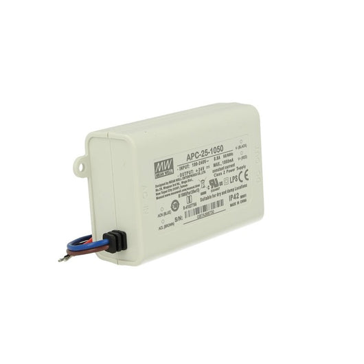 Led Driver CC MeanWell APC-25-1050 Trasformatore 1050mA 9V-24V DC 25W Corrente Costante IP42