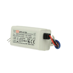 Led Driver CC MeanWell APC-8-700 Trasformatore 700mA 6V-11V DC 8W Corrente Costante IP42