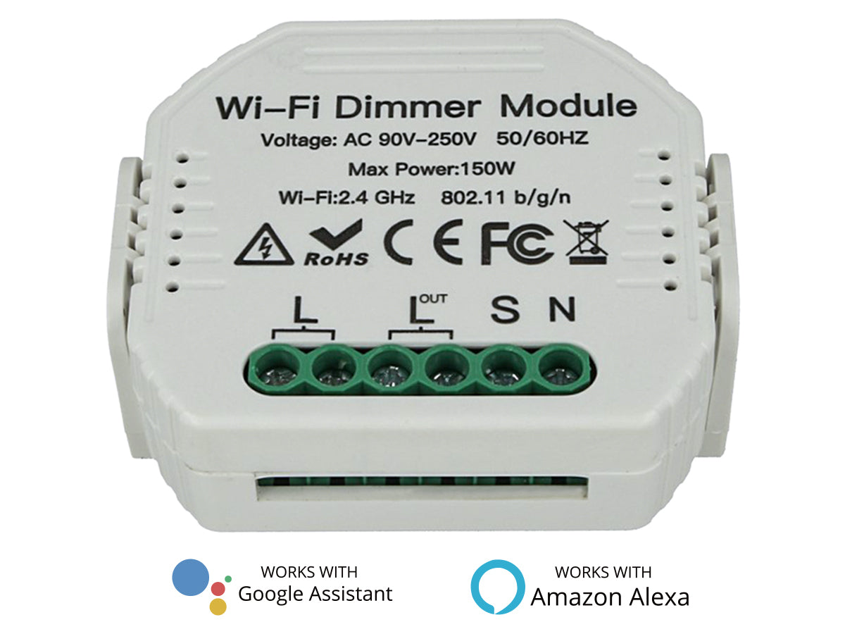 Led Triac Dimmer Taglio Di Fase Con Pulsante Memoria 220V 150W Wifi Smart Modulo Compatibile Con Alexa Google Home