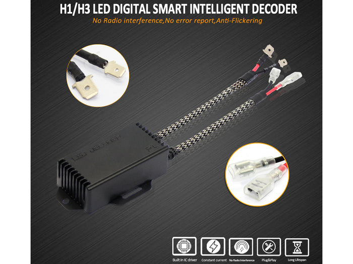 Led Warning Canceller H1 H3 12V Filtro Resistenza Cancella Errore Kit Full Led