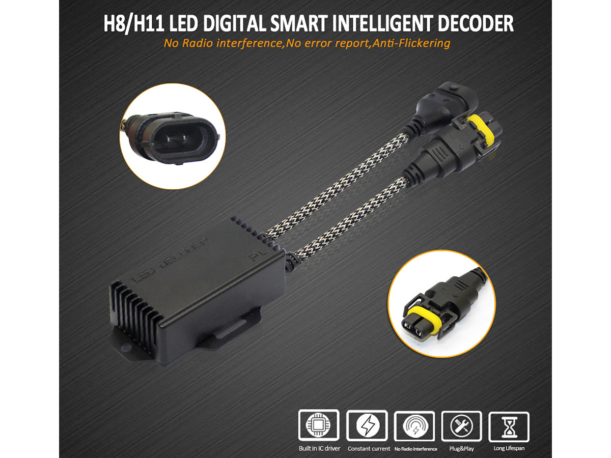 Led Warning Canceller H8 H11 H9 12V Filtro Resistenza Cancella Errore Kit Full Led