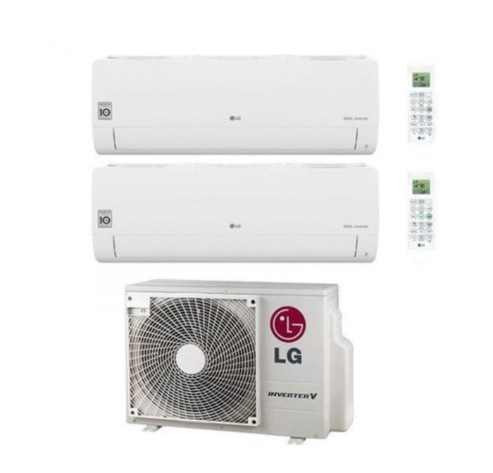 Climatizzatore Condizionatore LG Dual Split Inverter Serie Libero Smart 9+12 con MU2R17 UL0 R-32 Wi-Fi Integrato 9000+12000 + Novità