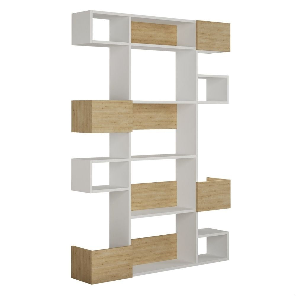 Libreria design Niho bianco rovere 120x171