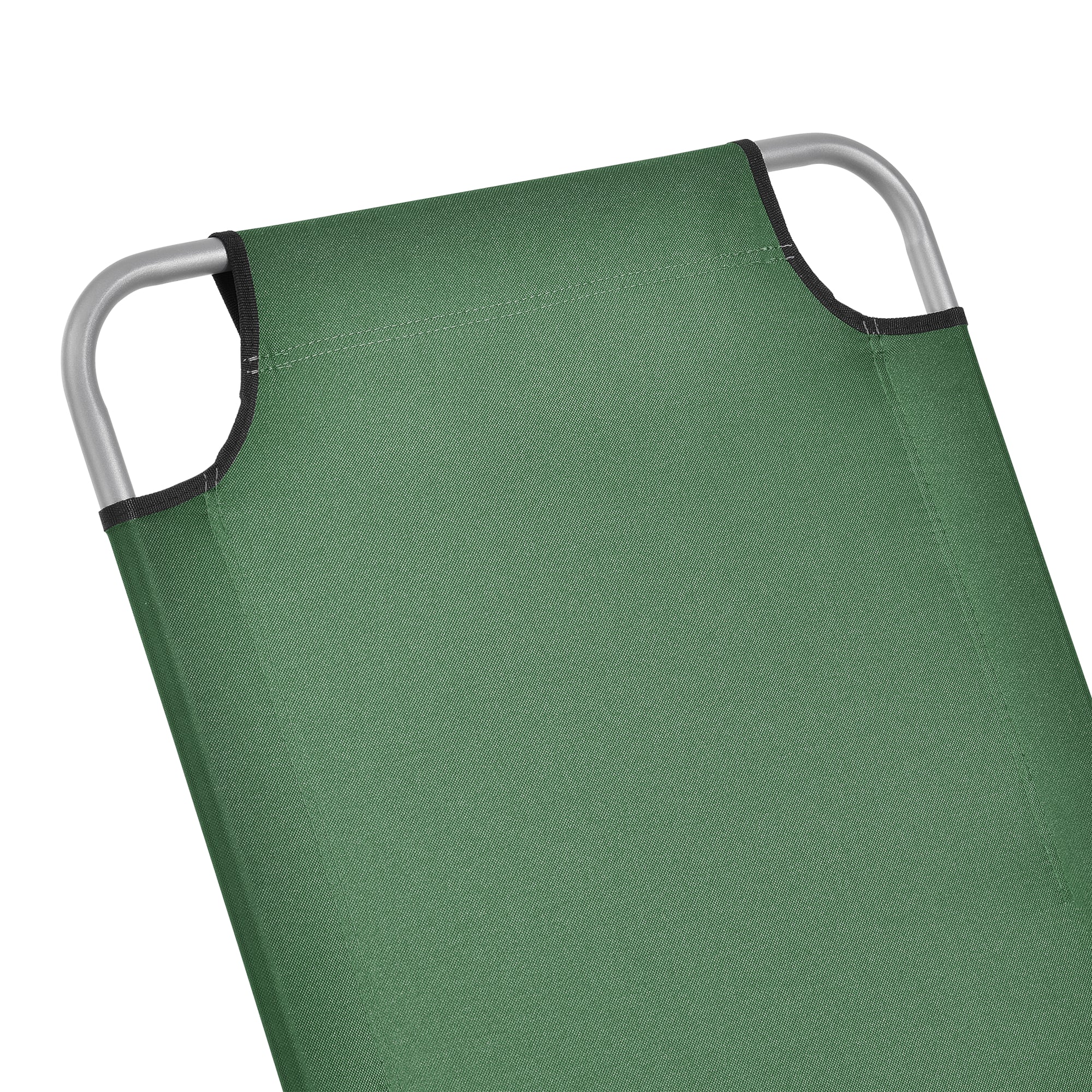 Set di 2 Lettini Prendisole Portatili, 2x Sdraio Pieghevole con Schienale Reclinabile - Supporto Fino a 110 kg - Verde