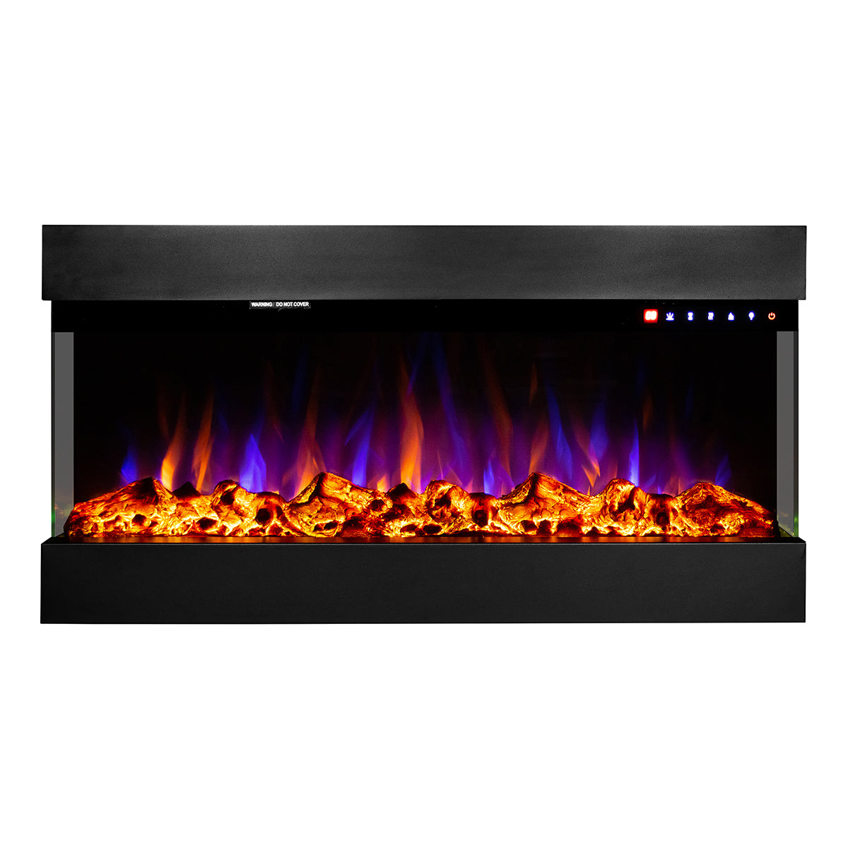 Camino Elettrico da Incasso 48,4x93x20 cm Effetto Fiamma 1500W Dalas