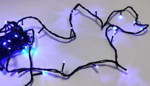 Luci Per Natale Catena 500 Led 40M Colore Blu IP44 Lucciole Decorative Natalizie Con Filo Verde