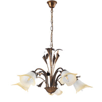 4722/5B - Lampadario Lucrezia 5 Luci Bronzo