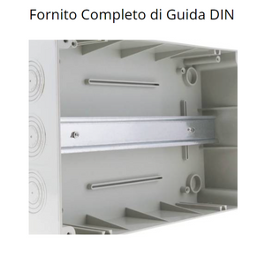 Bticino idroboard centralino parete esterno grigio resina ip65 numero posti 8 moduli