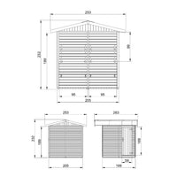 Chiosco in legno da giardino - 253x263 cm/4 m2 - TIMBELA M149