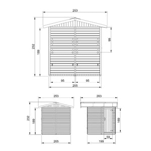 Chiosco in legno da giardino - 253x263 cm/4 m2 - TIMBELA M149