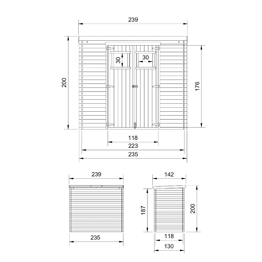 TIMBELA M310 Casetta da Giardino in Legno 2.6m2 