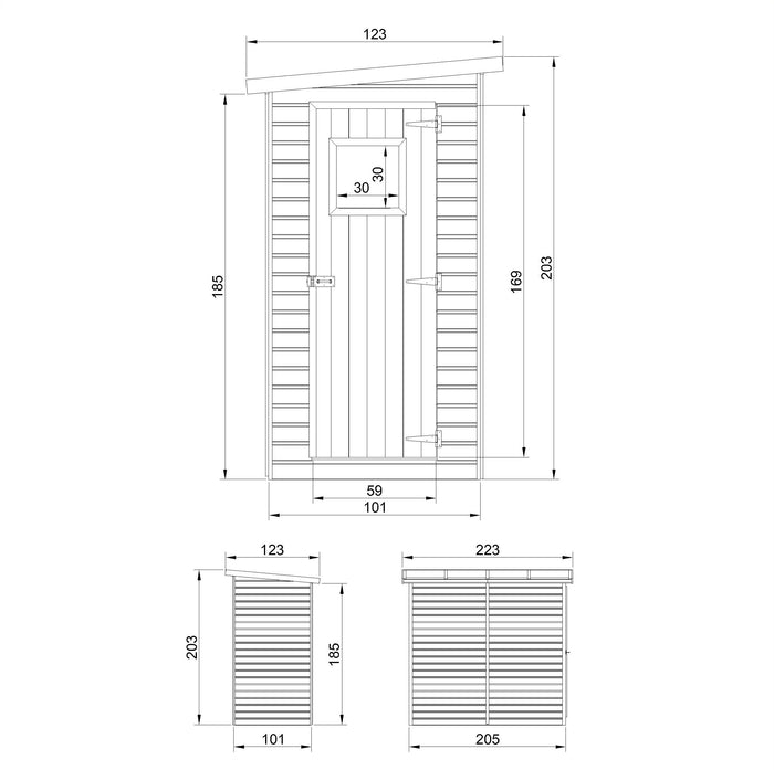 TIMBELA M348A Casetta da Giardino in Legno - 2,1 m2 