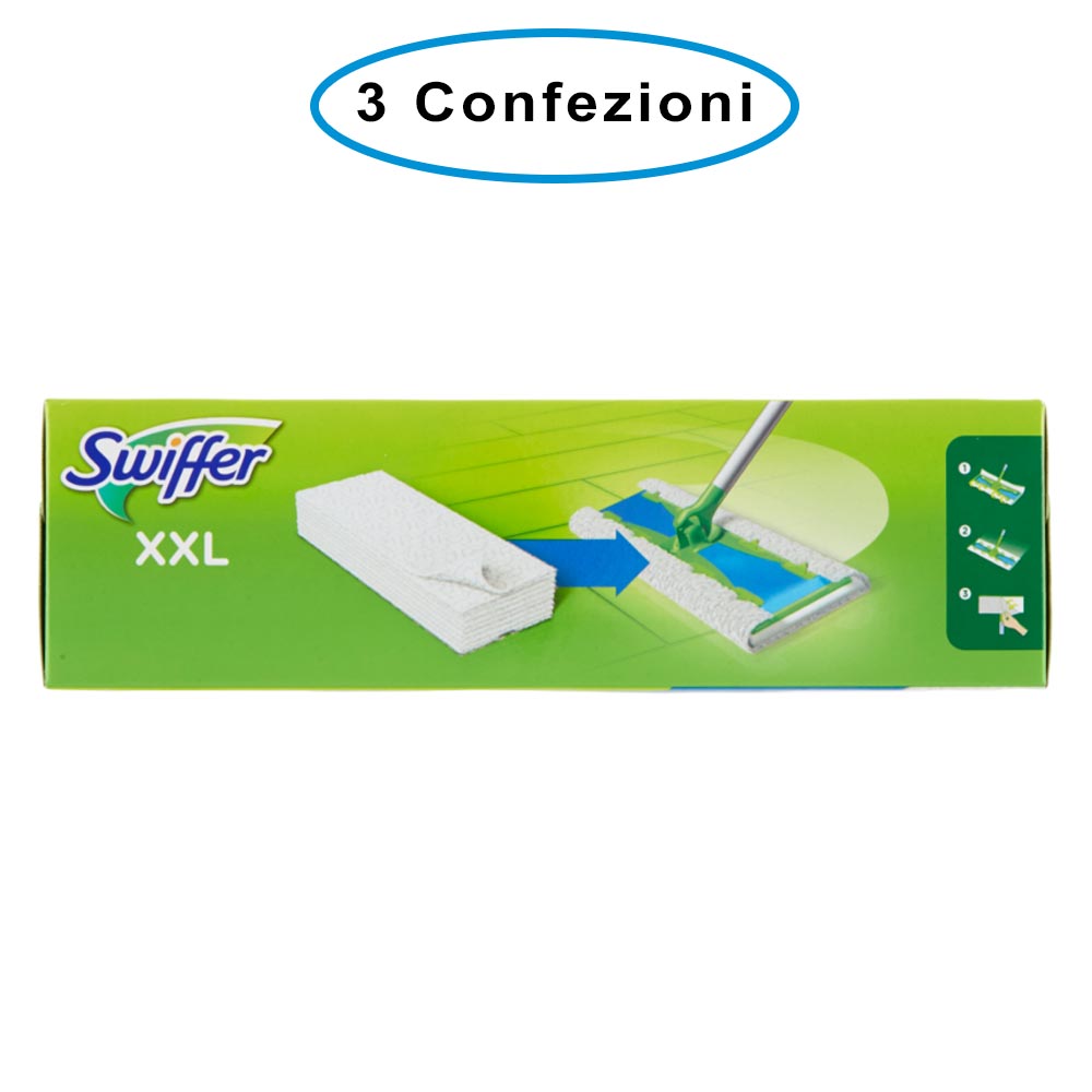 Swiffer panni di ricambio xxl cattura polvere per scopa swiffer 3 confezioni da 16 panni