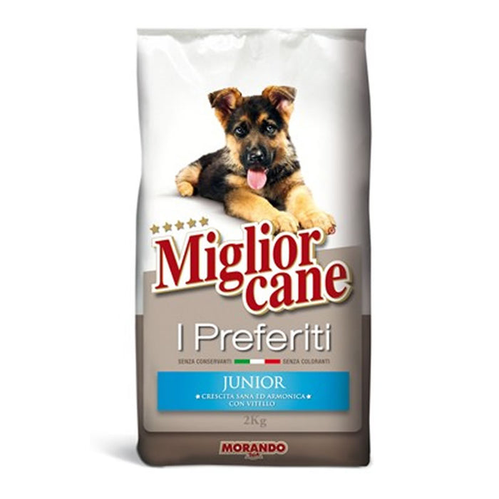 Migliorcane i preferiti alimento cibo secco 2 kg gusto vitello