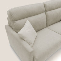 Divano Letto 2 Posti 176x102x97 cm in Tessuto Panna