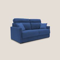 Divano Letto 2 Posti 156x102x97 cm in Tessuto Blu