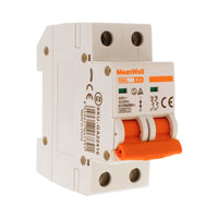 MeanWell MCB Interruttore Magnetotermico Automatico Curva B 2P 2M 6000A B16A AC 400V IP20 IEC60898-1