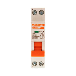 MeanWell MCB Interruttore Magnetotermico Automatico Curva C 1P+N 1M 6000A C32A AC 230V IP20 IEC60898-1