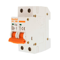 MeanWell MCB Interruttore Magnetotermico Automatico Curva C 2P 2M 6000A  C25A AC 400V IP20 IEC60898-1