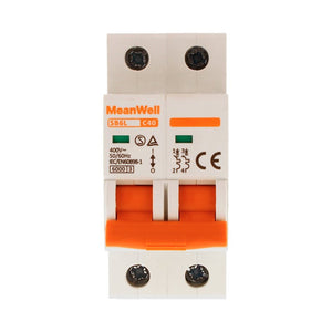 MeanWell MCB Interruttore Magnetotermico Automatico Curva C 2P 2M 6000A C40A AC 400V IP20 IEC60898-1