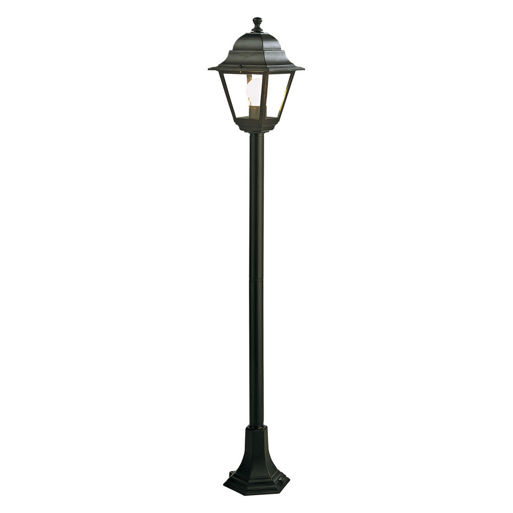 LAMPIONE CON COLONNA 'OLD' 60 W - cm 18 x 18 x h 121 nero SOVIL