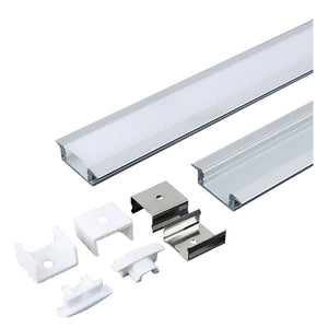 PROFILO CANALINA IN ALLUMINIO PER STRIP LED 3359 mm 61,5 x 14 -larg.max 20,7 VTAC