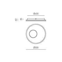 Plafoniera Moderna Melania Alluminio Bianco 2 Moduli Led 50W 4000K