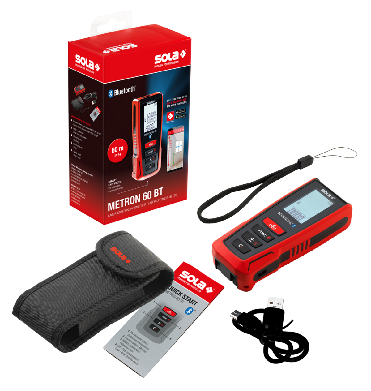 Misuratore Laser Di Distanza Bluetooth Metron Bt 60