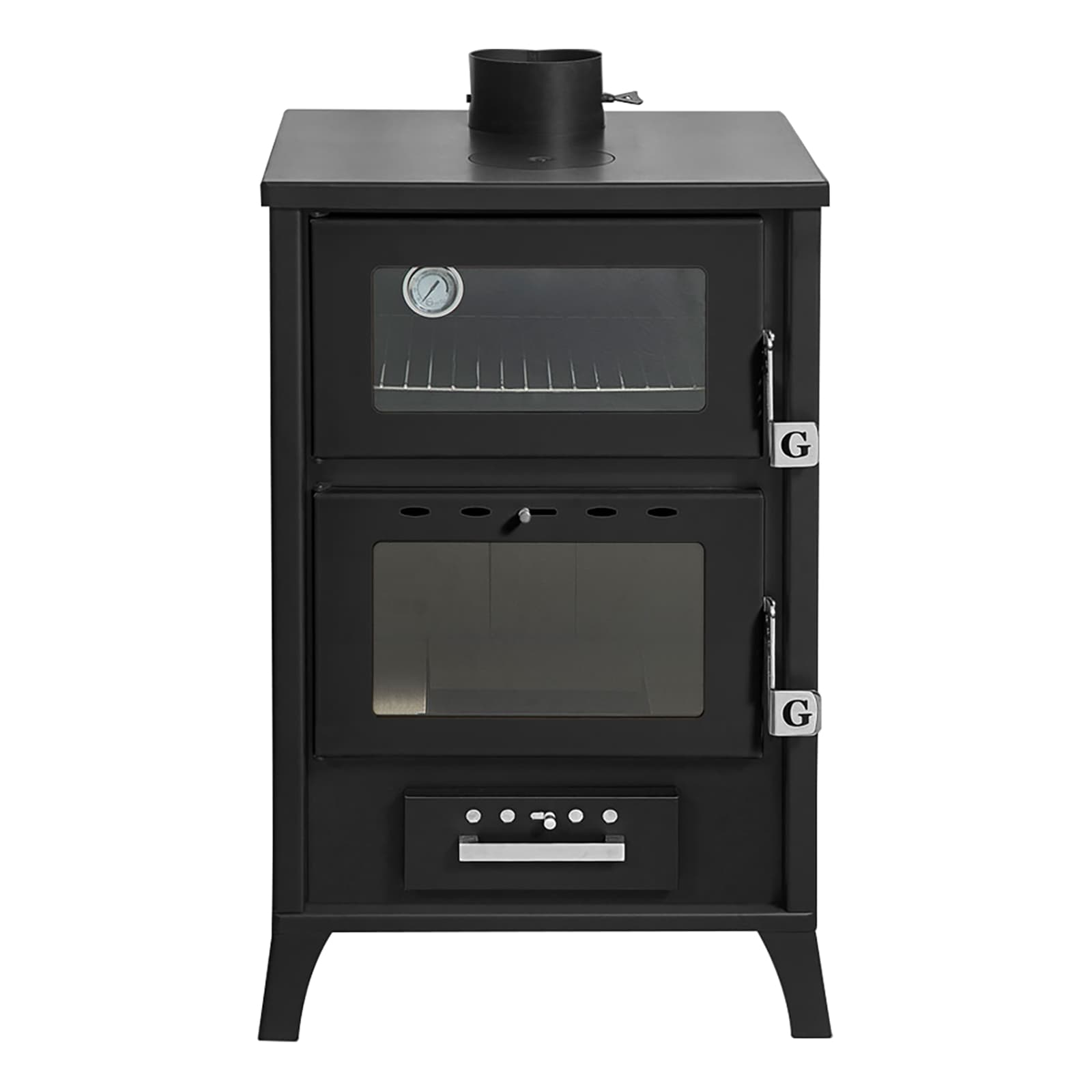 Stufa a Legna con Forno 22 KW 50,5x58,5xH91,5 cm Marika Nera