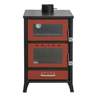 Stufa a Legna con Forno 22 KW 50,5x58,5xH91,5 cm Marika Rossa