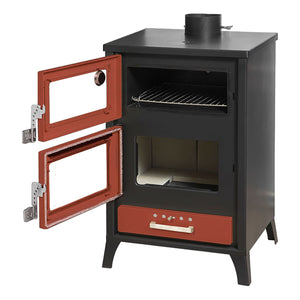 Stufa a Legna con Forno 22 KW 50,5x58,5xH91,5 cm Marika Nera