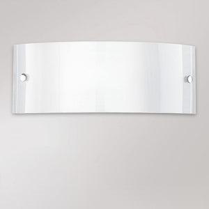 Applique Contemporanea Michela Metallo Cromo E Vetro Bianco 27Cm 1 Luce E27