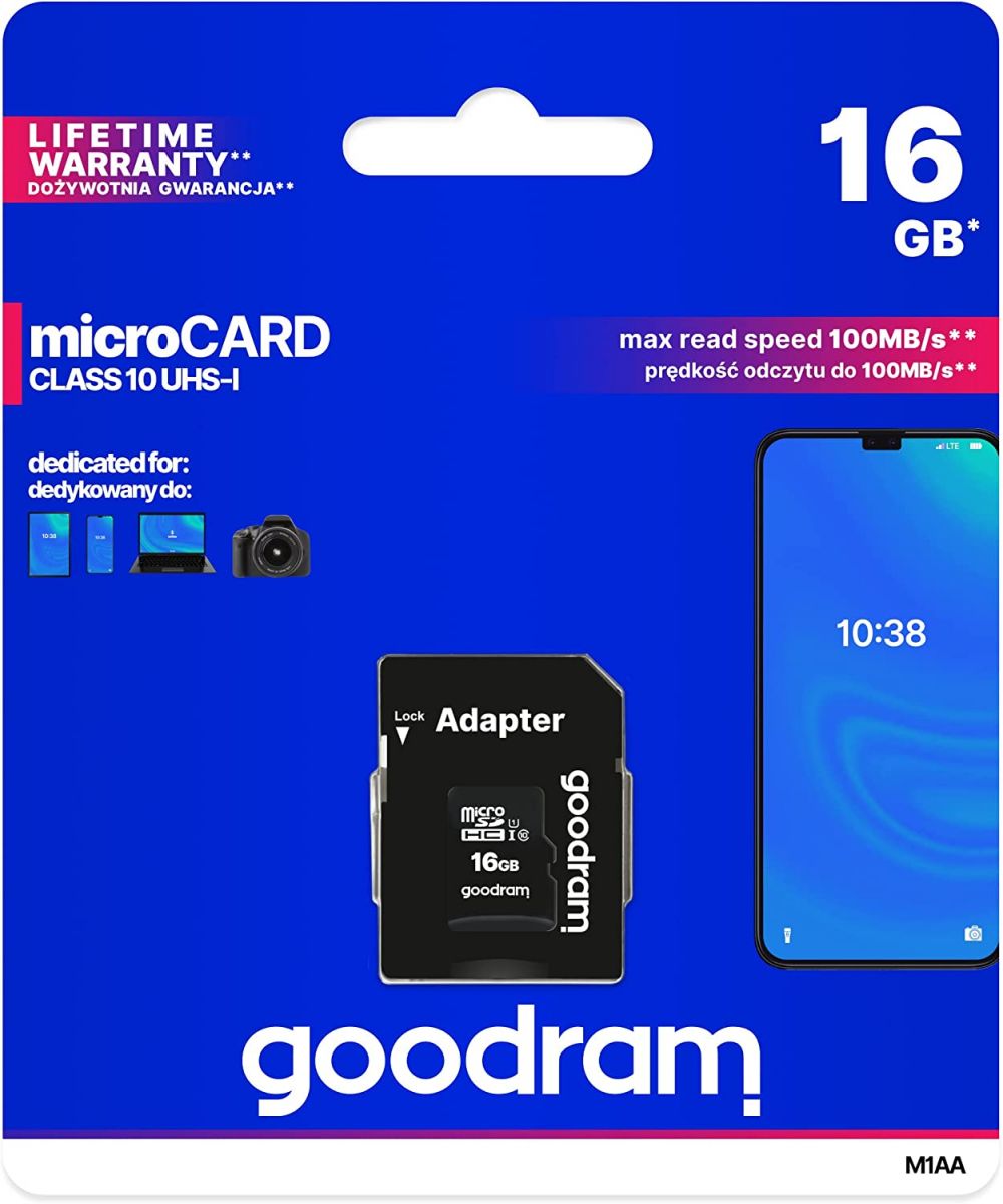 MICRO CARD SD CLASS 10 MEMORY CARD 16 GB