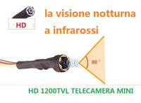 MINI MICRO TELECAMERA VISIONE NOTTURNA A INFRAROSSI SPIA SPY AUDIO CON MICROFONO