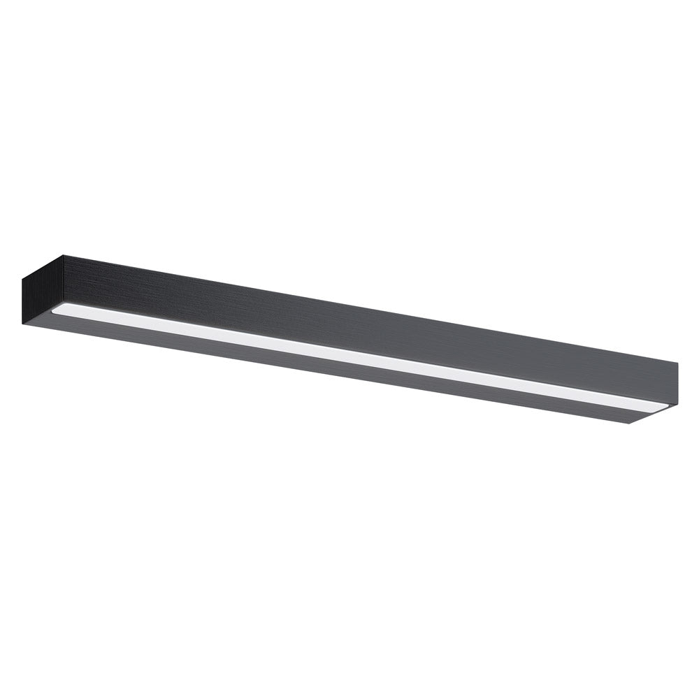 Applique Da Parete Moderno Orion Metallo Nero Acrilico 1 Luce Led 9W