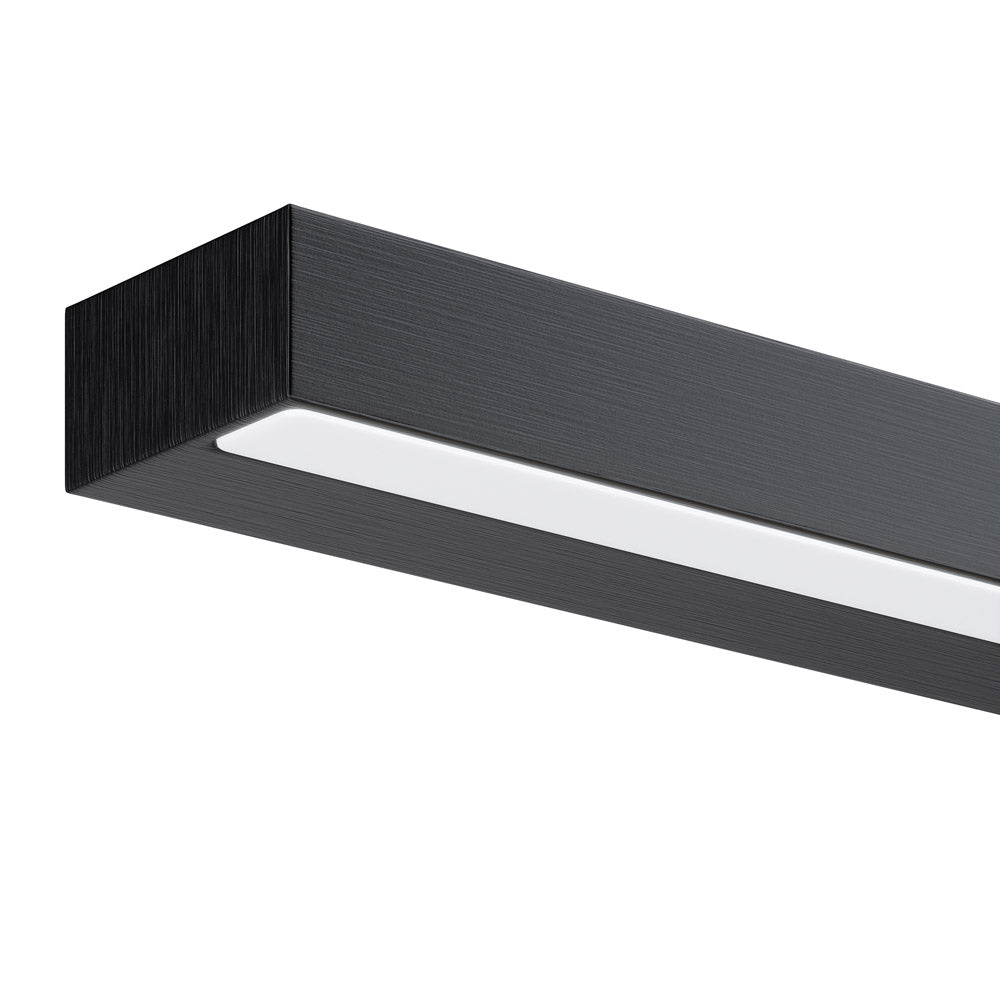 Applique Da Parete Moderno Orion Metallo Nero Acrilico 1 Luce Led 9W