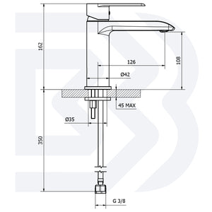 MISCELATORE MONOCOMANDO LAVABO JOY CROMO - BIANCHI RUBINETTERIE