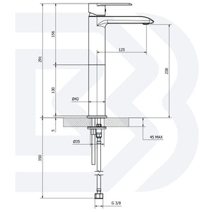 MISCELATORE MONOCOMANDO LAVABO PROLUNGATO JOY CROMO - BIANCHI RUBINETTERIE