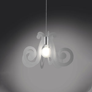 Sospensione Moderna Mizar 1 Luce In Metacrilato Satinato Space Collection